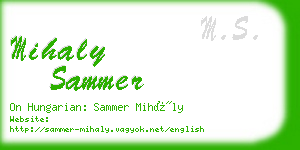 mihaly sammer business card